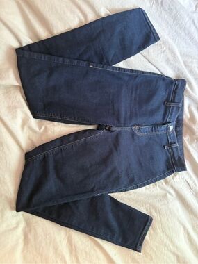Topshop Navy Slim Straight Jeans
